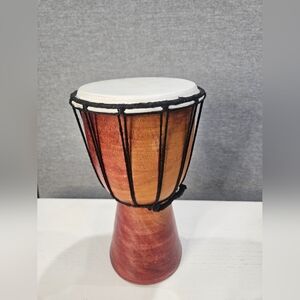 Bongo Drum. Leather skin top & wood music instrument. Drums Percussion Band